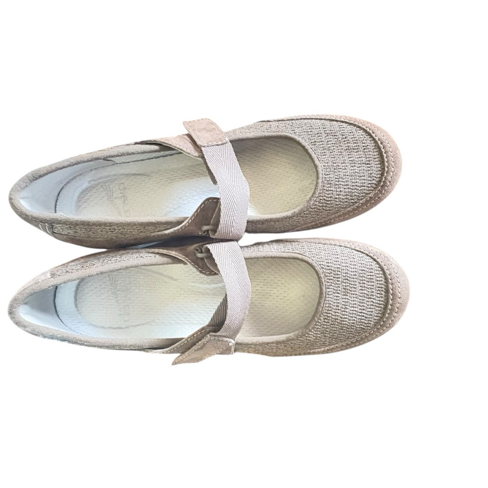 Dansko Hennie Mesh Mary Jane Brown Leather / Manmade Flat Mushroom Shoe 37 / 6.5 - Picture 14 of 14